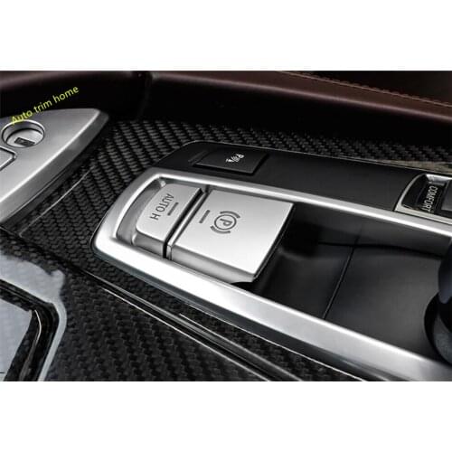 Lapetus Interior Refit Kit Electrical Parking "P" + Auto Hold Button Sticker Cover Fit For BMW 5 Series / GT / 7 Series
