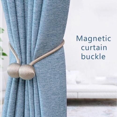 NEW Magnetic curtain buckle Pearl Curtain Simple Tie Rope Accessory Home magnet tie rope Buckle Clips Hook Holder Home Decor