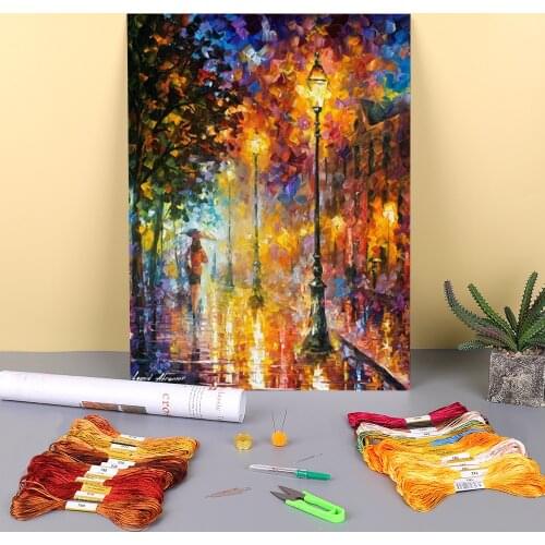 Oil Style Dream On Pre-Printed 11CT Cross-Stitch Full Kit Embroidery DMC Threads Handmade Needlework Craft Decor