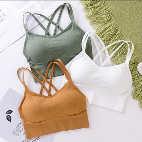 Fashionable vest-style underwear sports wrapped chest sexy no steel ring comfortable breathable beautiful back bra women