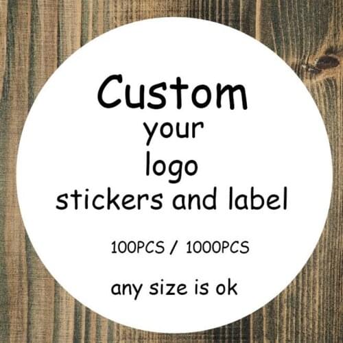 100PCS Custom stickers/Wedding Stickers printed LOGO transparent adhesive label /Design Your Own Stickers/Personalized stickers