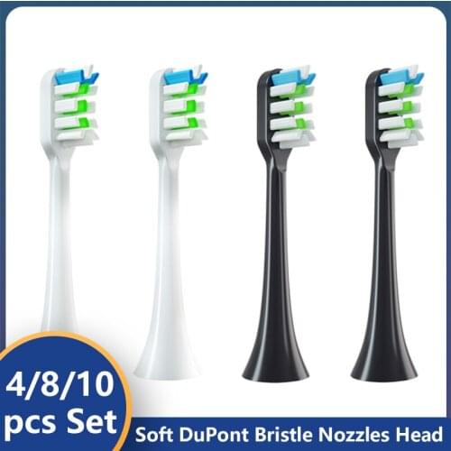 4-12pcs for SOOCAS X3/X3U/X5 Replacement Toothbrush Heads Sonic Electric Tooth Brush Nozzle Heads DuPont Smart Brush Head