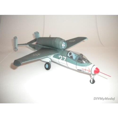 DIYMyModeI German he-162 saroman snake fighter DIY Handcraft Paper Model KIT Handmade Toy Puzzles Gift Movie props