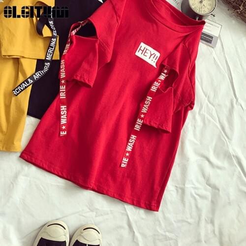 OLGITUM Women's T-shirts With Inscriptions