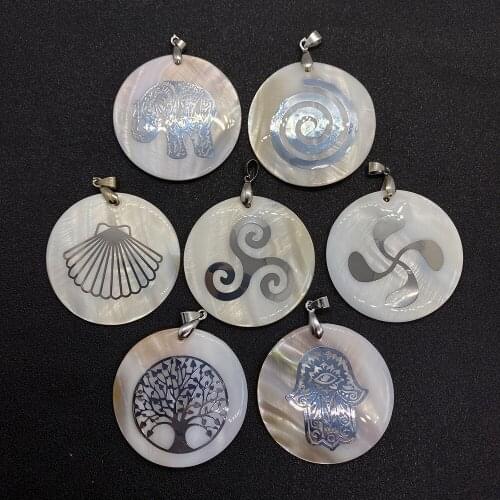 Animal Shape Natural Exquisite Shell Necklace Pendant Boutique Specifications 40mm DIY Necklace Bracelet Exquisite Jewelry