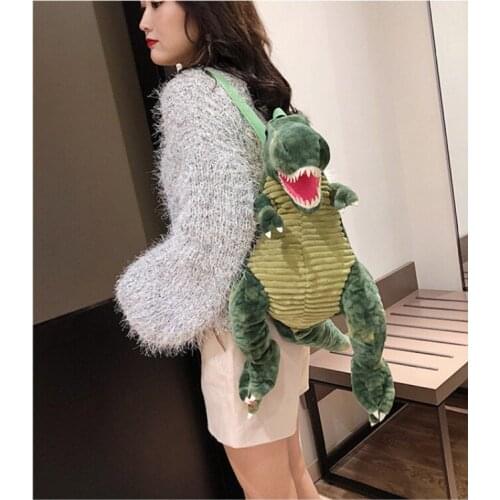 3D Dinosaur Backpack Cute Animal Cartoon Plush Fashion Parent-child Backpack Dinosaurs Bag for Children Gifts