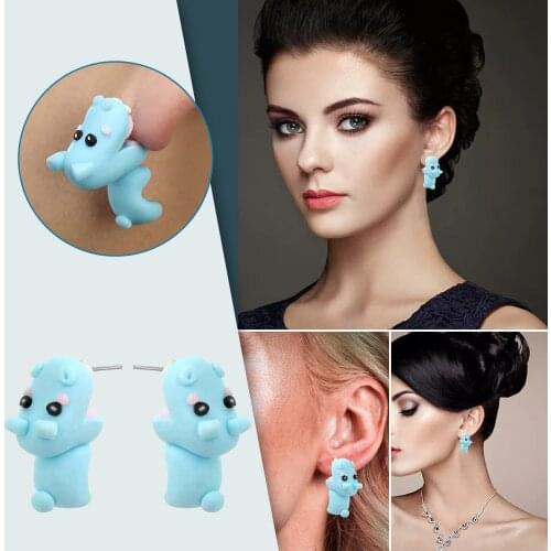 3D Small Animal Earrings Cartoon Animal Design Earrings Pierced Earrings