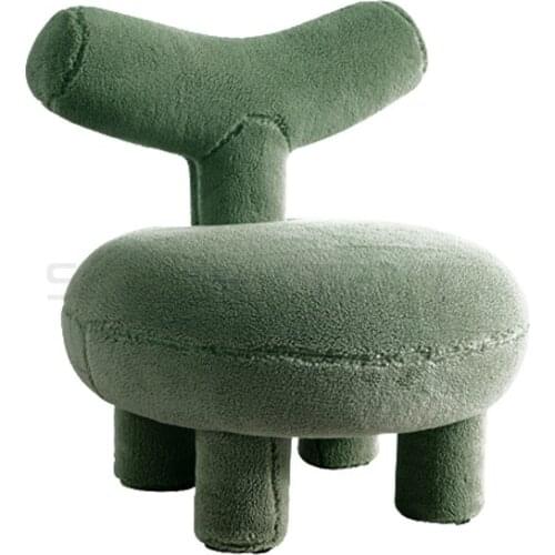 Nordic modern simple childrens sofa chair leisure seat back stool cloth living room small sofa