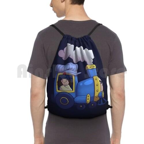 Sleepy Time Junction Backpack Drawstring Bag Riding Climbing Gym Bag Game Grumps Steam Train Danny Dan Avidan Sex Party