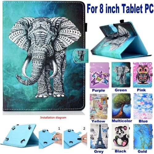 Universal Case for 8" 8inch Tablet PC case Cover Protective Stand for ASUS Samsung Visual Land Huawei Apple Touchscreen Tablet