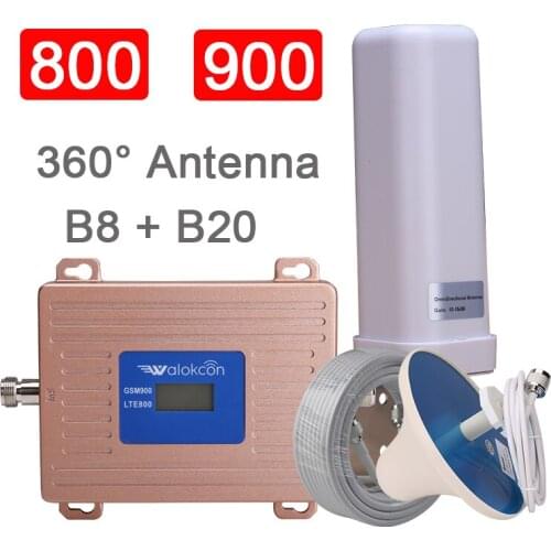Mobile Signal Amplifier Repeater Gsm 2g 3g 4g Mobile Phone Signal Booster Lte Repeater 2G 3G 4G GSM 900MHz LTE 800MHz 65DB