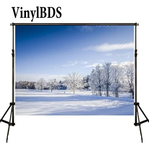 VinylBDS Children Photo Backdrop Snow Is Land Forest Photo Shoot Scenery Blue Sky Photography Background For Photo Shoot Studio