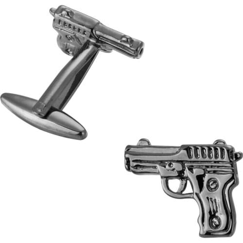 High-end mens shirt brand jewelry Cufflinks 007 classic design style pistol Cufflinks French shirt accessories