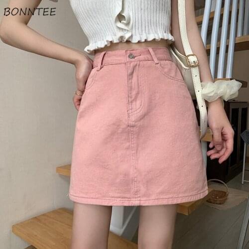 Skirts Women Solid Leisure New Fashion Sexy Female Mini Students Korean Style Lovely All-match Simple Ulzzang Vintage Chic Ins