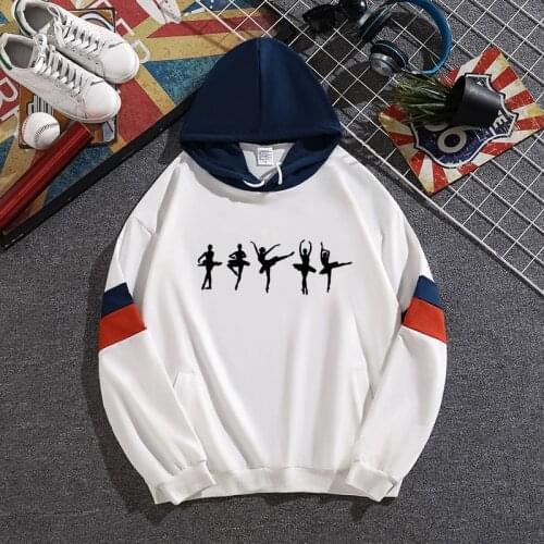 Ballet Dancer Hoodies Women 2020 New Autumn Winter Sweatshirts Kawaii Fashion Ballerina Top Pollovers Lady Girls Hoody