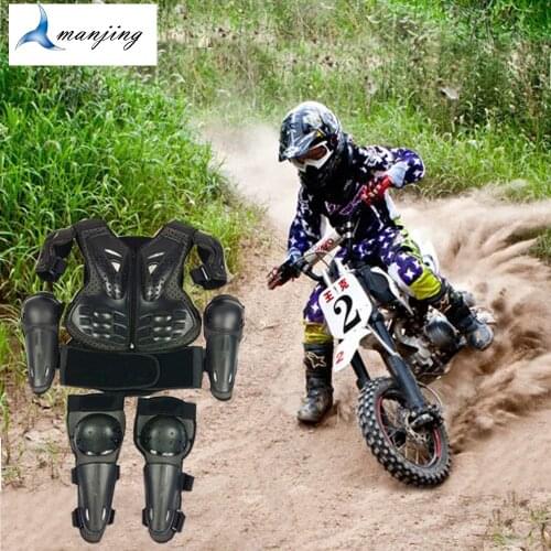 For Height 0.8-1.7M Child Kids Motocross Body Protective gear Vest armor MTB Off road suits Chest Spine Knee Elbow Guard LL