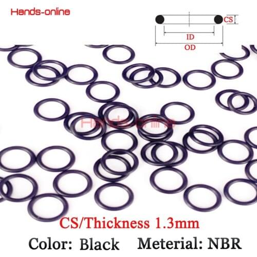 10X NBR Thickness/Wire/CS 1.3mm replacement Rubber ring gasket oil resistance Water proof o-ring seals
