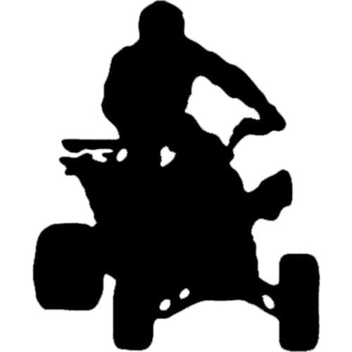 12.1CM*14.7CM Four Wheeler Car Sticker Motorcycle Decal Vinyl Black/Silver Nice-quality