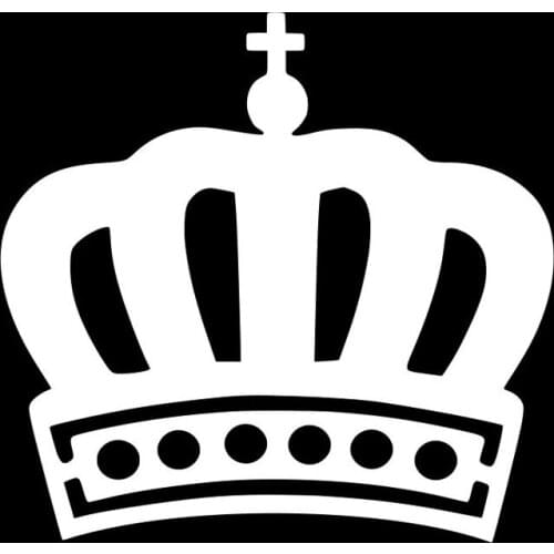 12.7CM*12.2CM Queen Crown Vinyl Decal Car Sticker Art Black/Silver C13-0001