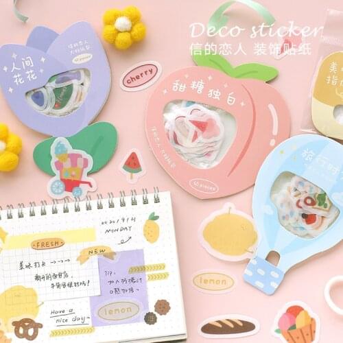40Pcs fruit Washi Sticker Scrapbook Sticker Journal Sticker Decoration Sticker For Adults Kids Scrapbooking Journaling