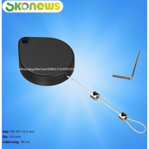 50 pcs Drop shape retractable pull box merchandise anti theft recoiler for phone, watch ,bag ,jewelry,glasses