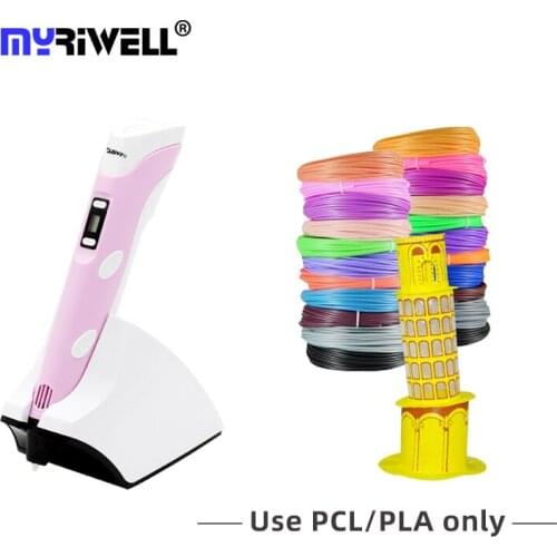 Myriwell Cordless 3D Pen Birthday gifts 3D Printing Pen LED Screen with pen holder Creative Toy Gift For Kids Design Drawing