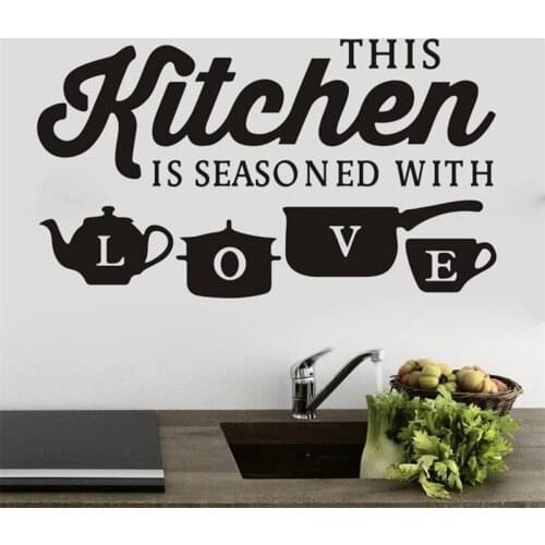 Large Kitchen Wall Sticker Home Decor Decals Vinyl Stickers for House Decoration Mural Wallpaper Poster Wall Modern Decal