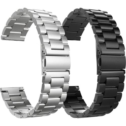 Metal Bands for Samsung Galaxy Watch 3 45mm 41mm/Galaxy Watch 46mm/Active2 40mm 44mm 22mm 20mm Stainless Steel Bracelet Strap