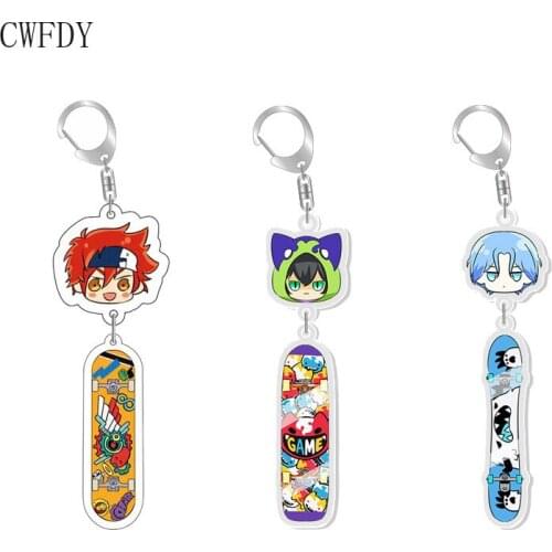 Japan Anime SK8 The Infinity MIYA Keychain Cosplay Cartoon Props Langa Hasegawa Badge Acrylic Key Ring Pendant Cute Key Chain