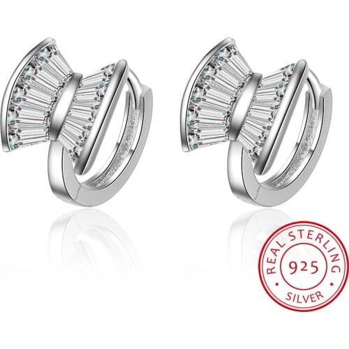 Baby Princess 925 Silver Zirconia Beautiful Butterfly Hoop Earring For Kids Children Girls Women Loop Huggies Earring Jewelry