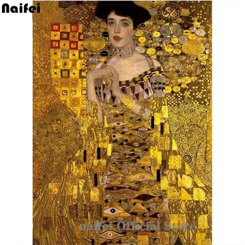 Gustav Klimt 5d Diy Diamond Painting Cross Stitch Full Square Round Drill Diamond Embroidery Kits Abstract Woman Home Decor