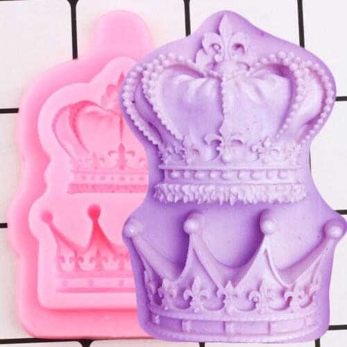 Crown Silicone Mold Wedding Cupcake Topper Fondant Cake Decorating Tools Candy Resin Clay Chocolate Gumpaste Mould Jewelry Molds