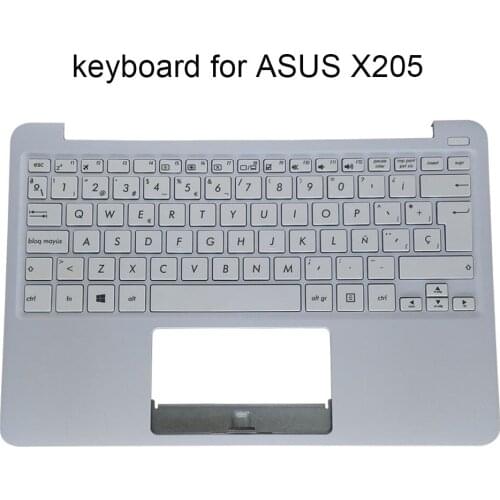 Spain computer keyboard for Asus EeeBook X205TA X205T X205 notebook keyboards SP ES Spanish Upper case 90NL0731 13NB0731AP0421