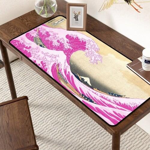 Large Size Mouse Pad Natural RubberGreat Wave Off Art PC Computer Gaming Mousepad Desk Mat Locking Edge for Gaming Player Gamer