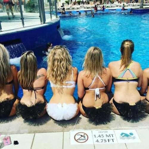 Summer pool beach Bikini Tutu birthday Bachelorette hen Party wedding baby bridal shower bride to be Bridesmaid decoration gift