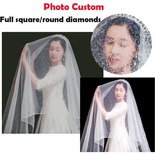 Personal Photo Custom Making Full Drill Resin Rhinestone 5D Diy Diamond Painting Embroidery Pattern Needlework Wall Sticker