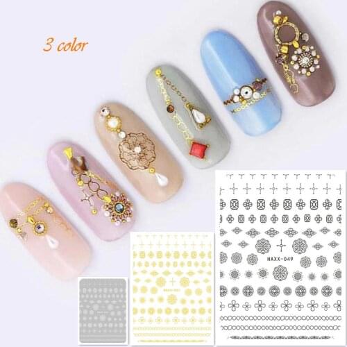 Newest HAXX-49 50 51 3d nail art sticker back glue nail decal stamping Japan type nail decoration tools