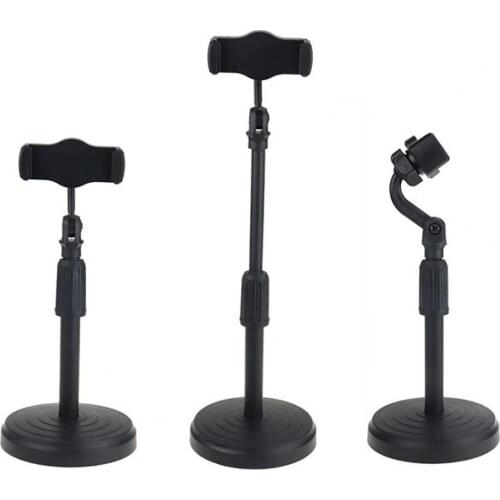Newest Desktop Mobile Phone Holder Stand 360 Rotate for Live Streaming Shoot Video Youtube Round Base Smartphone Stand Drop ship