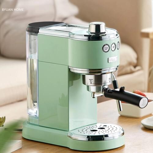 Portable macarons retro coffee machine espresso semi-automatic household small steam milk foam office mini coffee tools