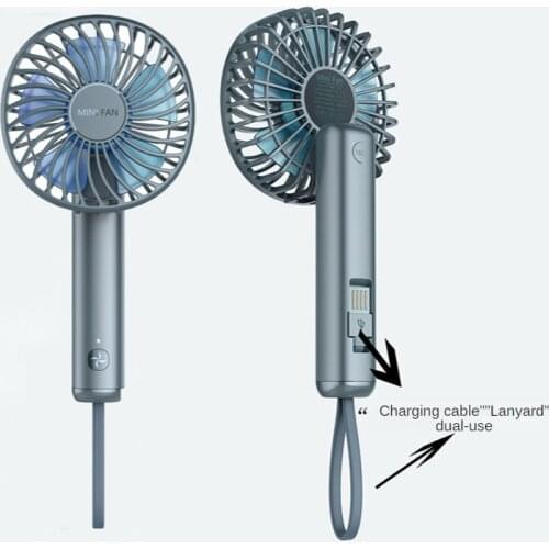 Xiaomi Portable Electric Fan Mini Cute Fan USB Lanyard Rechargeable Handy Cooling Fan Outdoor Handheld for Student Kids Summer