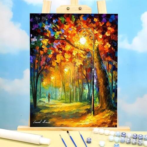 Walk Down The Alley Painting By Numbers Set Acrylic Paints 40*50 Picture By Numbers Photo Loft Wall Picture For Handicraft