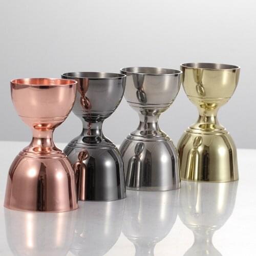 Stainless Steel Double Head Cocktail Jigger Mixer Bartender Wine Measuring Cup Tool for Home Bar Party Accessory