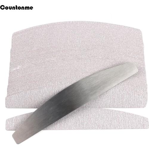 100Pcs Replacement SandPaper Nail File With Metal Handle Removable Buffer 100/180 Double-sided Strips Manicure Nail Art Files