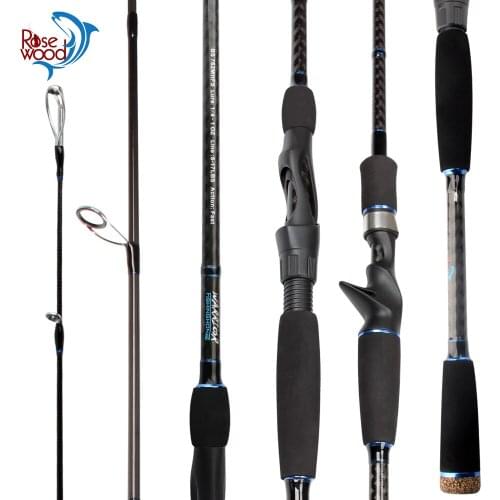 RoseWood Sea Bass Fishing Rod 2.1m/2.28m High carbon Spinning Casting Rods for Rock Fishing Boat Sea Largemouth Fish pole Tackle