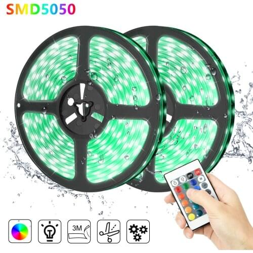 Strip LED Light RGB Flexible LED Tube rgb Strip Light 5050 TV Background Lighting Waterproof Colorful Lamp Tape Decoration Lamp