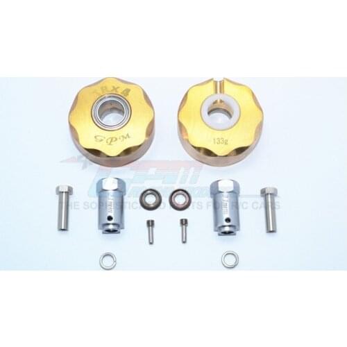 TRX4 82056-4 DEFENDER TRAIL CRAWLER BRASS PENDULUM WHEEL KNUCKLE AXLE WEIGHT + 21MM HEX ADAPTER -SET TRX4023XX
