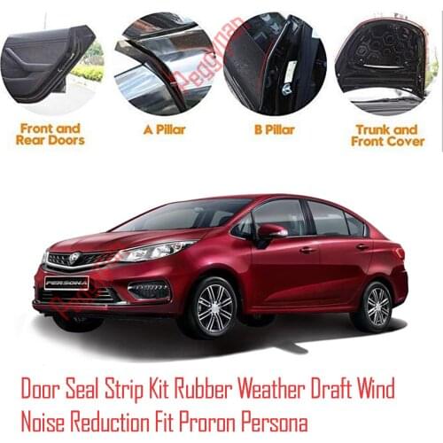 Door Seal Strip Kit Self Adhesive Window Engine Cover Soundproof Rubber Weather Draft Wind Noise Reduction For Proron Persona