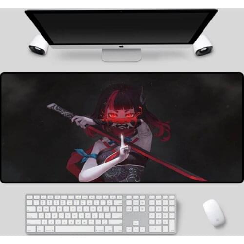 XGZ Exquisite anime mouse pad large size girl pattern table mat home gaming keyboard mat non-slip waterproof