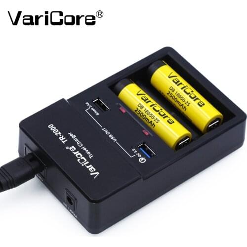 VariCore 18650 battery charger TR-2000 and Quick Charge 3,0 for 18650 26650 AA AAA batteries and QC 3,0 / USB 5V mobile devices