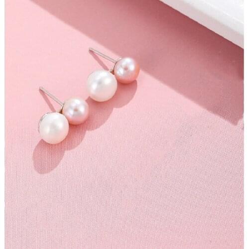Explosion Fashion Creative Earrings Natural Pearl Accessories 925 Sterling Silver Earrings Female Jewelry